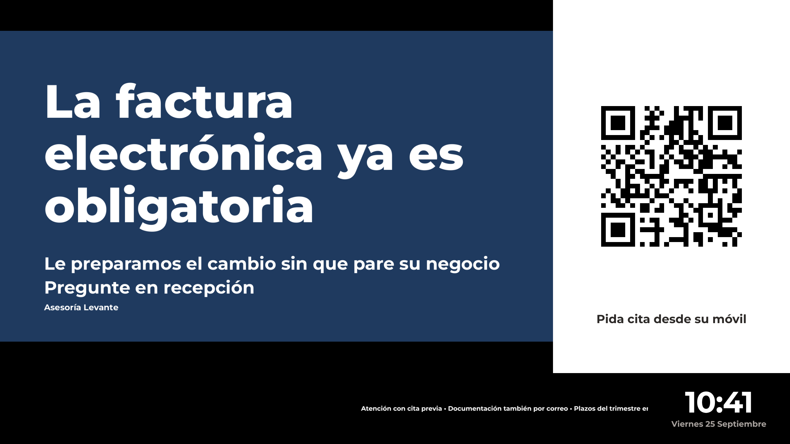 Pantalla de asesorías y despachos